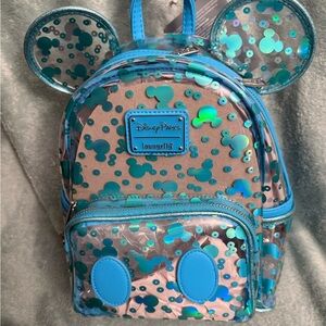 Disney Parks Mickey Mouse Ear Clear  Loungefly NWT